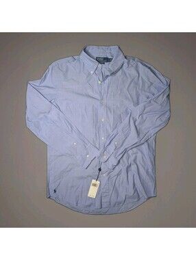 Polo Ralph Lauren Blue Classic Fit Large Long Sleeve Button Down Cotton
